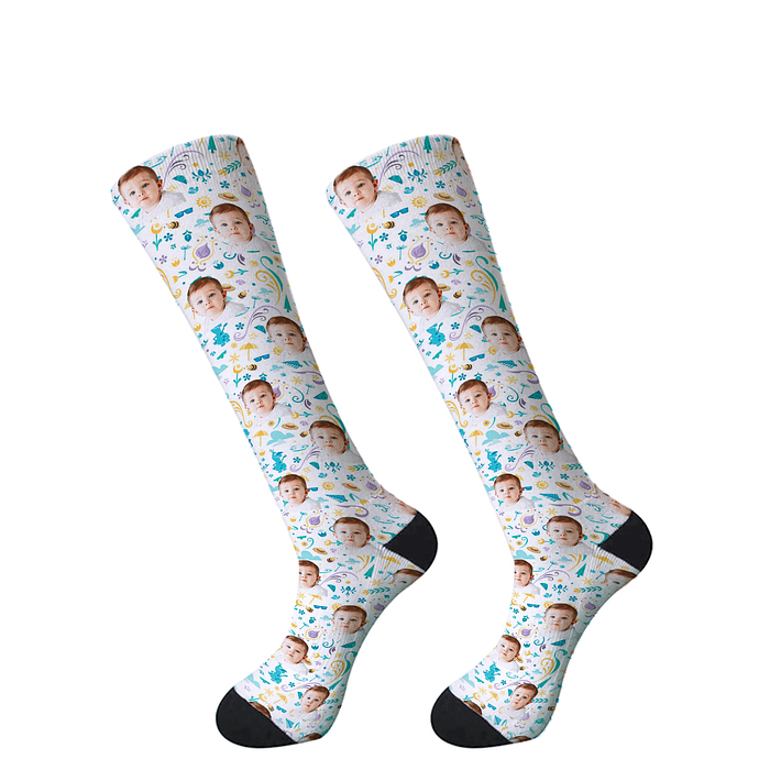 C9513 calcetines personalizados con carita y Frozen 2