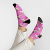 C9519 calcetines personalizados con carita y Barbie