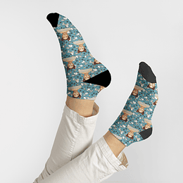 C9521 calcetines personalizados con carita y Snoopy