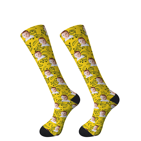 C9524 calcetines personalizados con carita y Minions