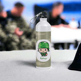 Botella metalica personalizada Mejor Militar Chibi B54V15