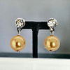 Aros plata 925 con cristal  Swarovski Pearl y Xirius Chaton 