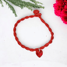 Pulsera cinta roja decorada con cristal Swarovski Heart para protección