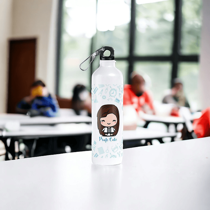 Botella metalica personalizada Mejor Profesor Chibi B54V2 1