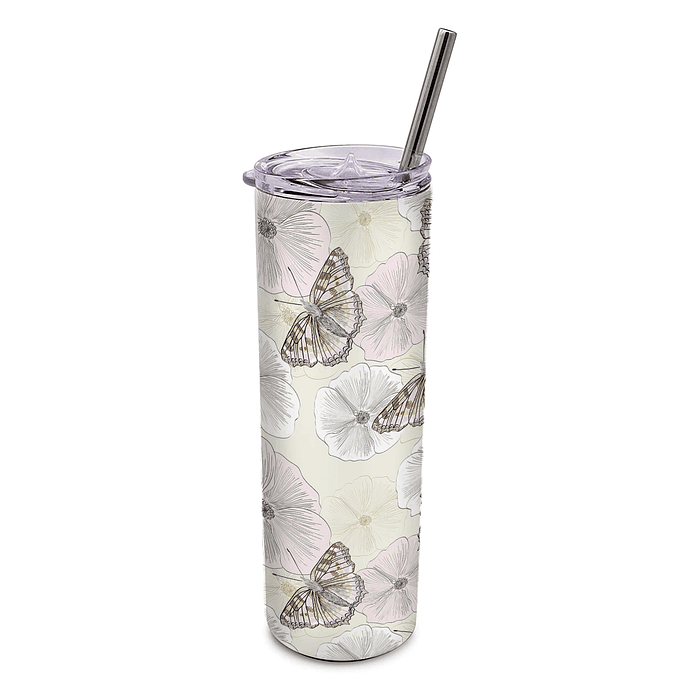 Vaso termico Tumbler TUMB38 Flores y Mariposas 1