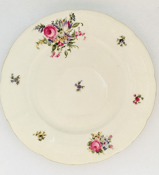 Pirkenhammer,  “Avignon”, Checoslovaquia , plato de pan/torta, 20 cm , 1918 - 1938  