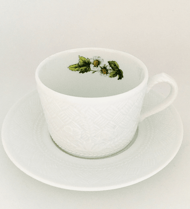 Royal Worcester, Inglaterra, “Pepper mint”, taza de té, 1980's 