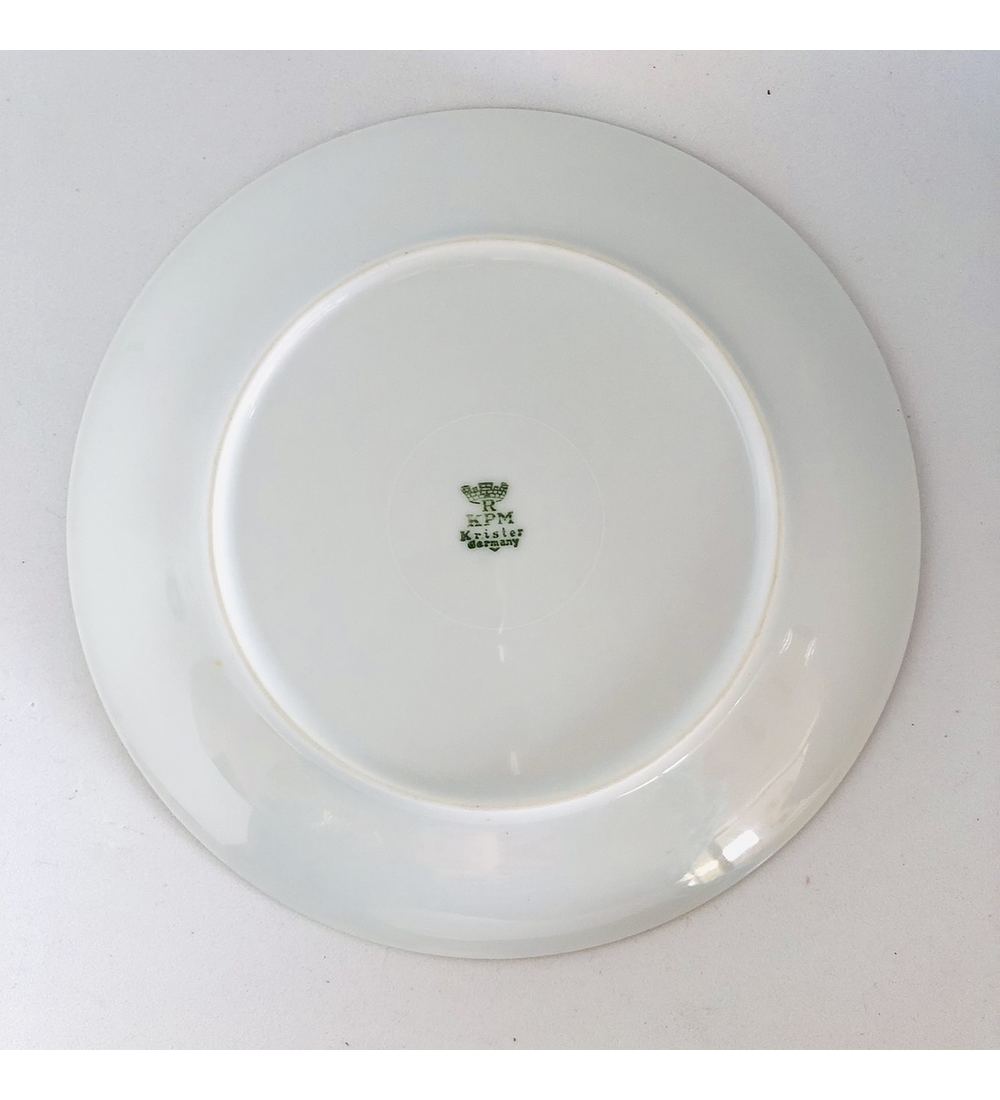 Krister Porzellan Manufaktur, Alemania (Silecia), trío de café, 1925 - 1945 