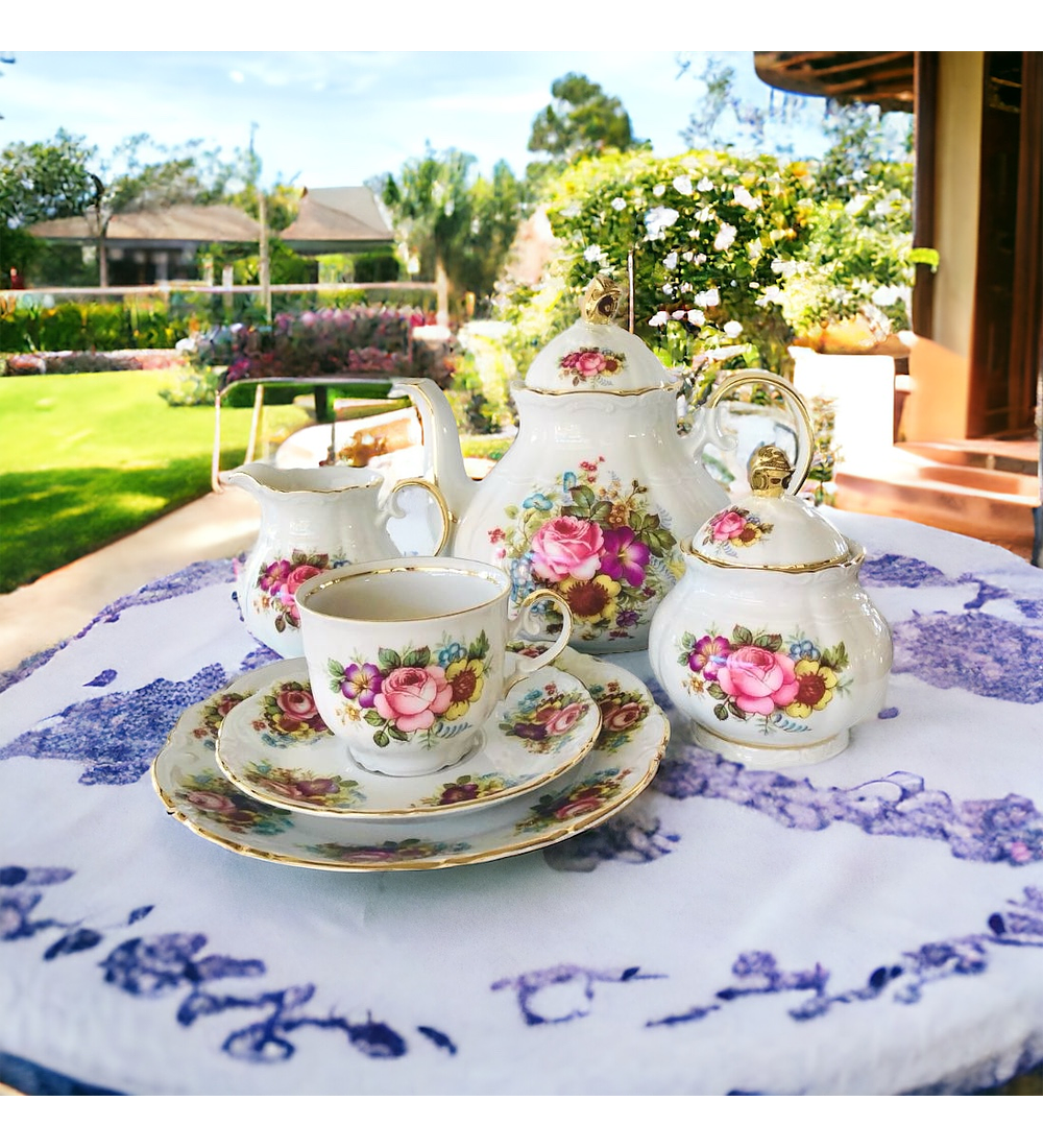 Juego de café 'Vintage Rose', Gloria, Bavaria, Alemania