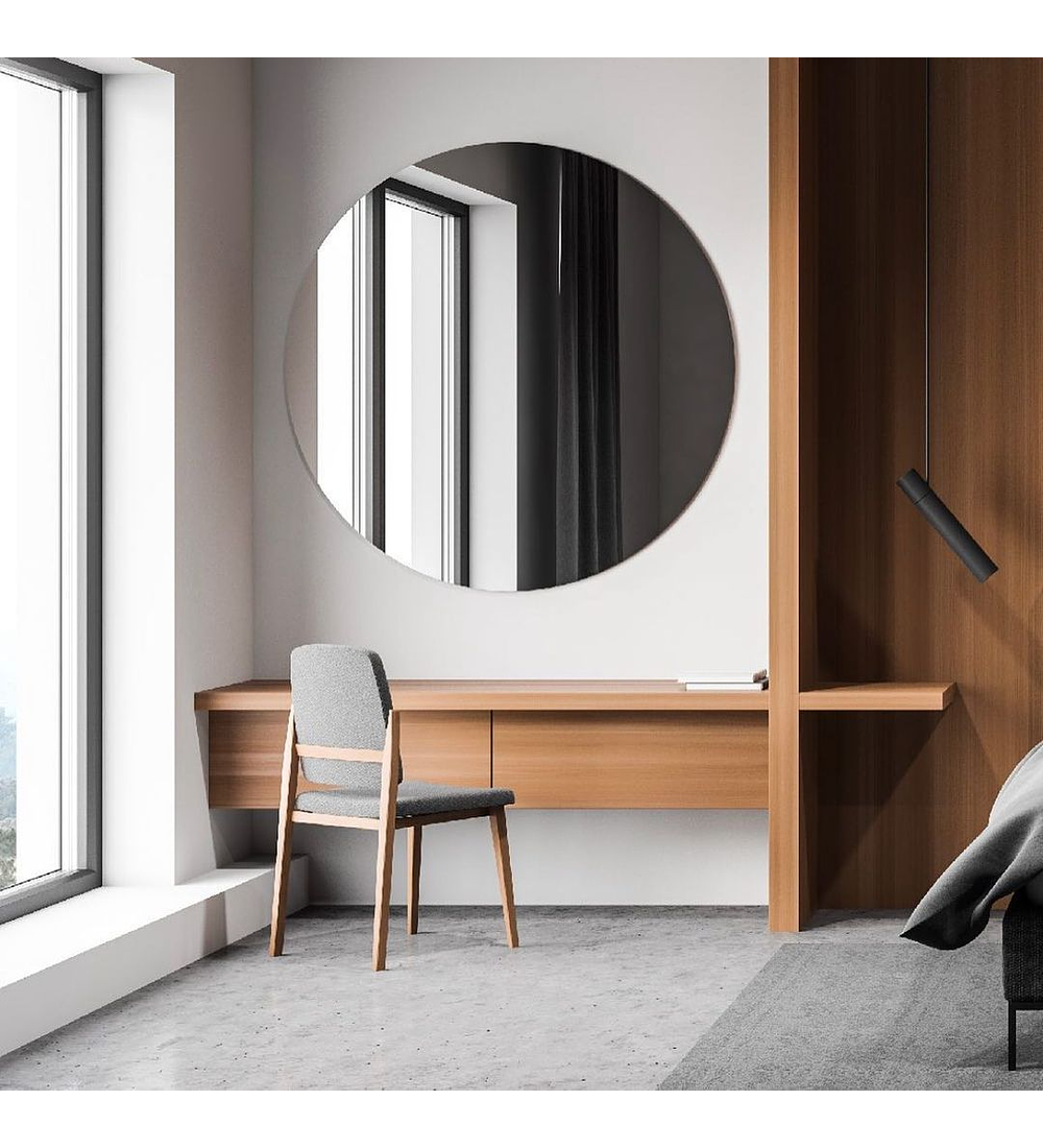 Espejo Circular Gris/Bronce/Incoloro