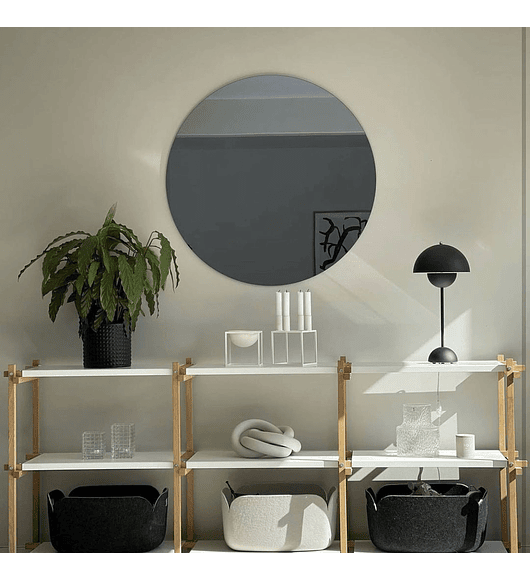 Espejo Circular Gris/Bronce/Incoloro