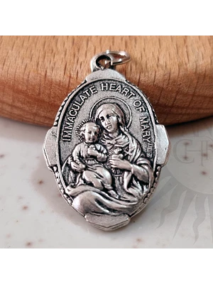 Medalla del Inmaculado Corazón de María (con Borde Ornamentado)