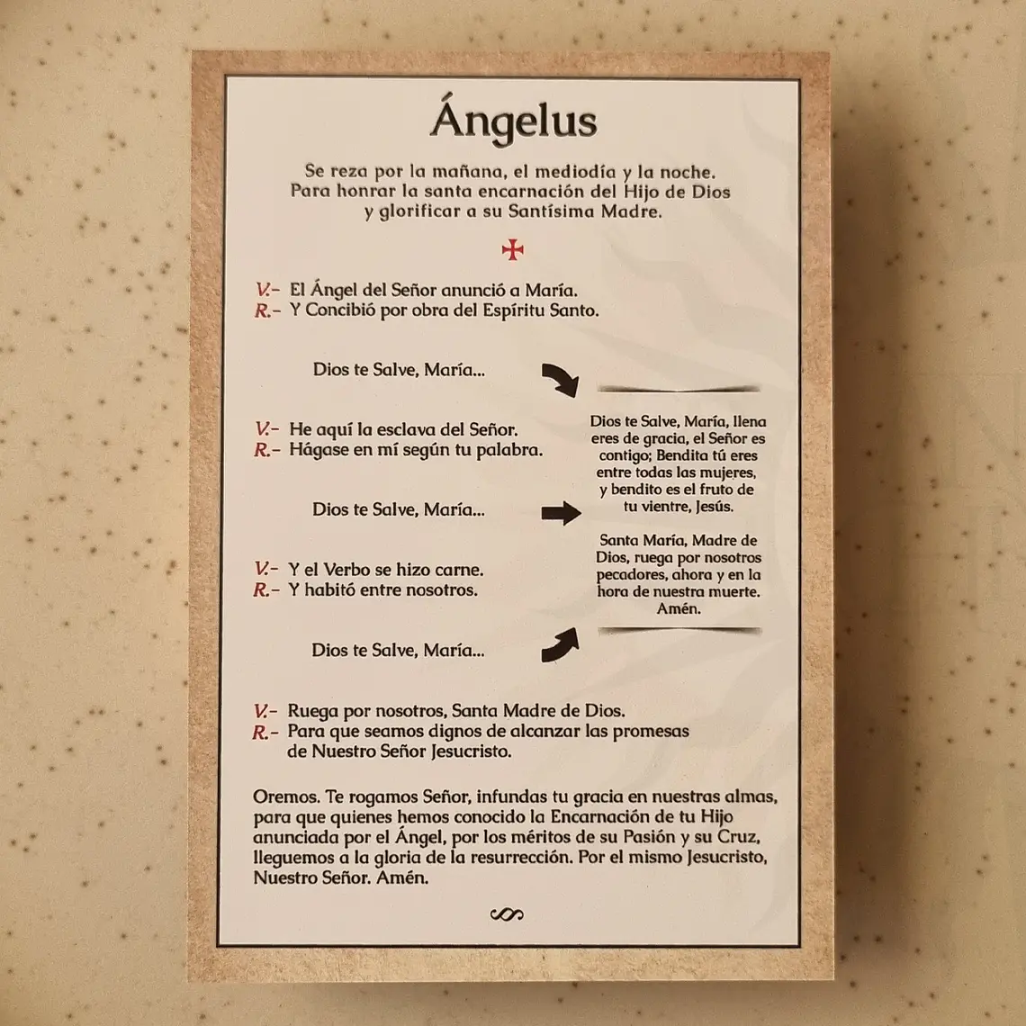 Tarjeta Oración - Ángelus 2