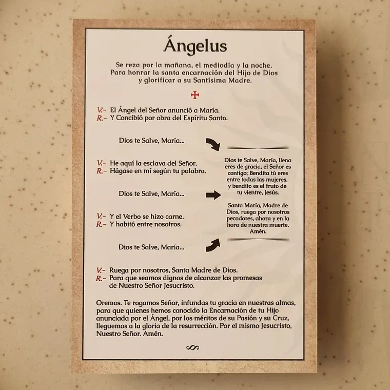 Tarjeta Oración - Ángelus 2