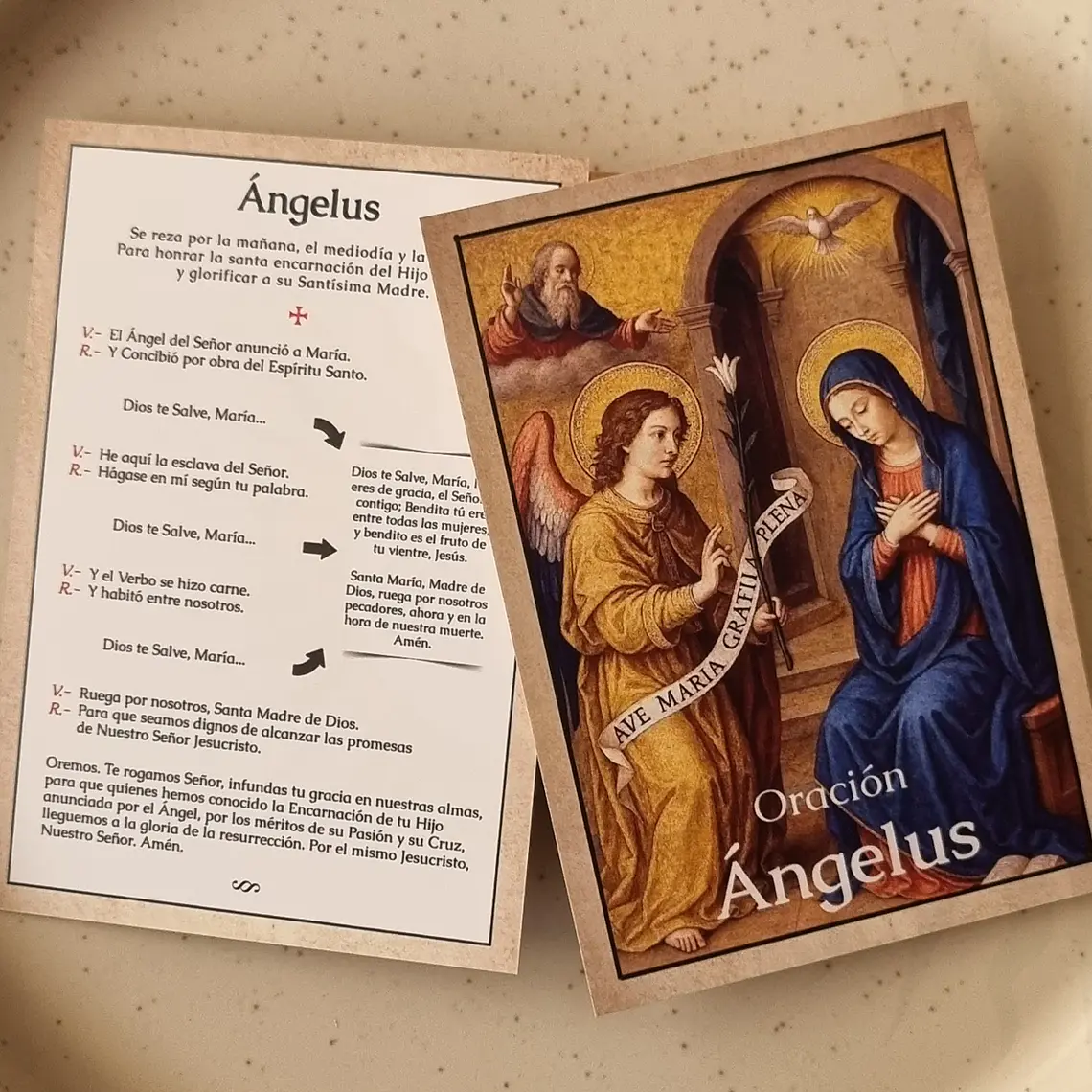 Tarjeta Oración - Ángelus 3