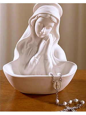 Porta Rosario Porcelana - Virgen María