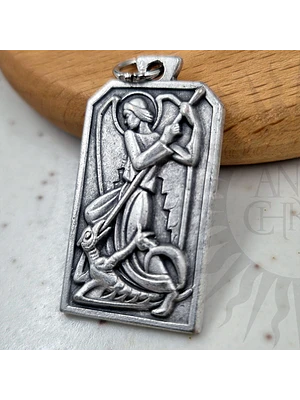 Medalla de San Miguel Arcángel Rectangular