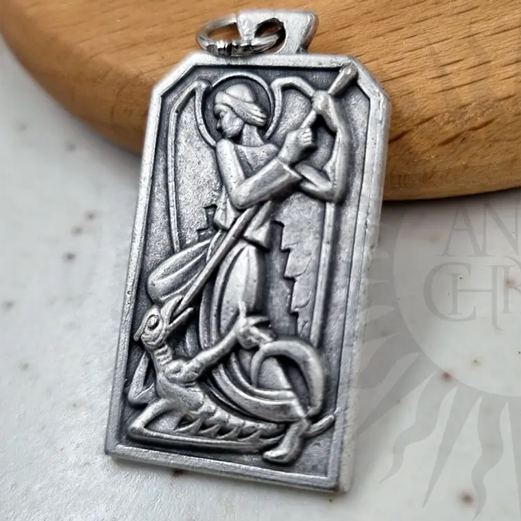 Medalla de San Miguel Arcángel Rectangular 1