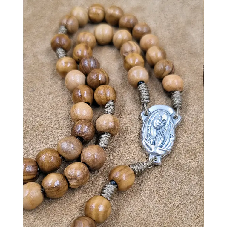 Rosario Virgen María - Madera Olivo de Jerusalén - M01 2