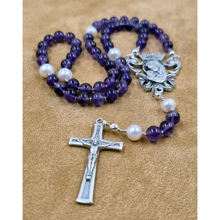 Rosario Virgen María - Amatista - M01 2