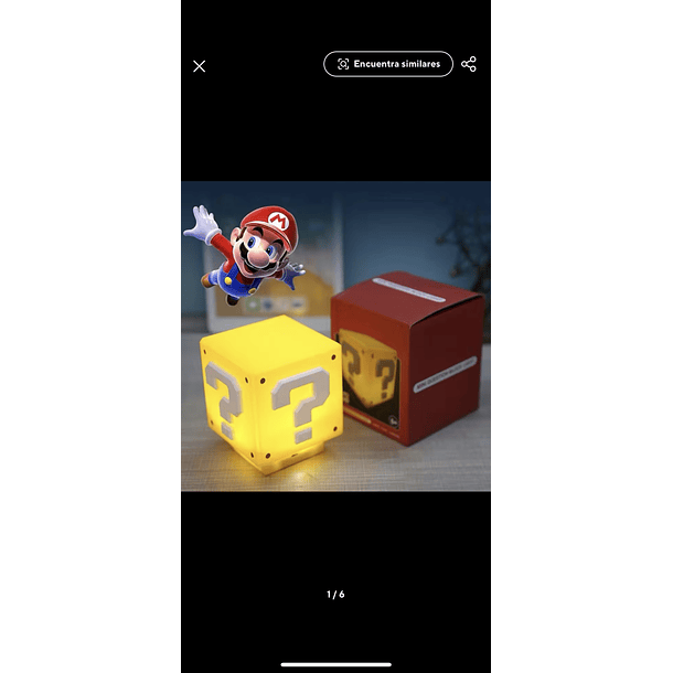 Lámpara Cubo Super Mario Bros 1