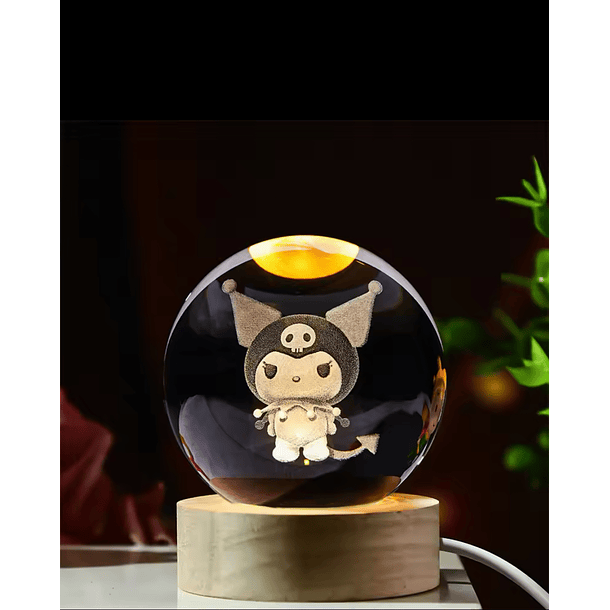 Lámpara de cristal pedestal - Kuromi 