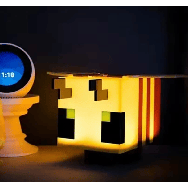 Lámpara Abeja Minncraft Luminosa Recargable  2