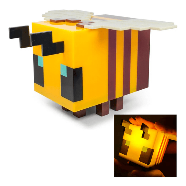 Lámpara Abeja Minncraft Luminosa Recargable  3