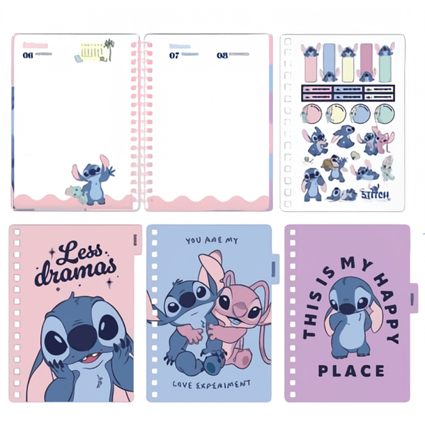 Agenda 14x20cm Stitch 2026 Mooving  2