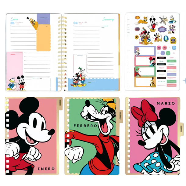 Agenda 14x20cm Mickey and Friends 2026 Mooving  2