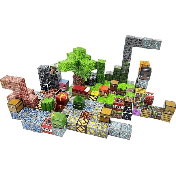 Bloques Armables Magneticos Minecraft 20 piezas + 1 personaje 1