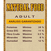 Natural Food Dog Adult 15 kilos