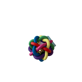 Pelota Multicolor de Goma con Campanilla