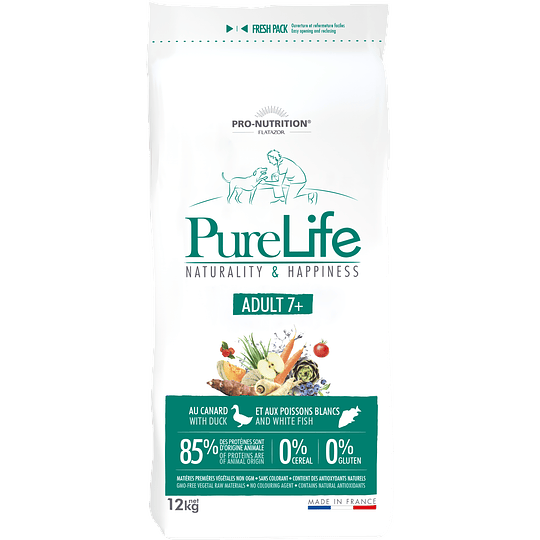 Alimento para perros Pure Life adult +7