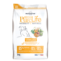 Alimento para gatos Pure Life for cats Sterilized 