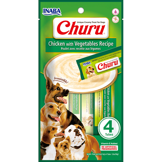 Alimento para perros Churu de pollo con vegetales