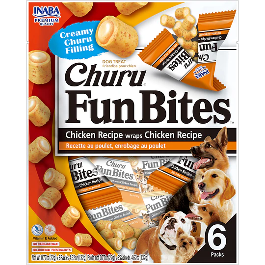 Snack para perros Churu Fun Bites de pollo 