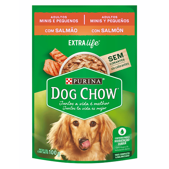 Snack para perros adultos minis y pequeños Dog Chow con salmón