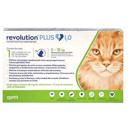 Revolution Plus antiparasitario para gatos 5 a 10 kg