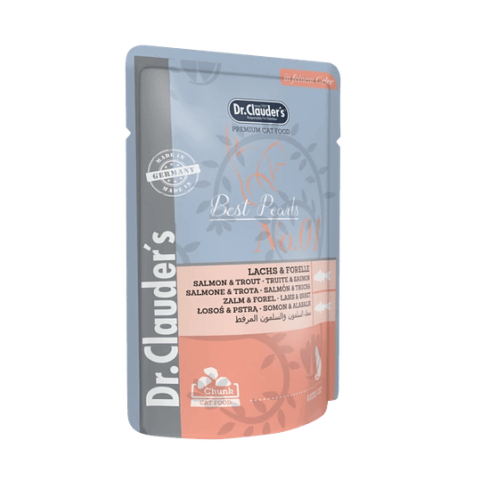 Alimento húmedo para gatos Dr. Clauder´s salmón y trucha