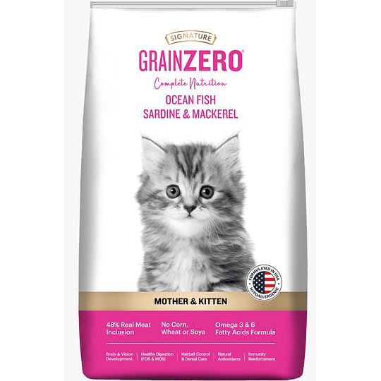Alimento GrainZero Signature para gatos kitten madre y gatitos 