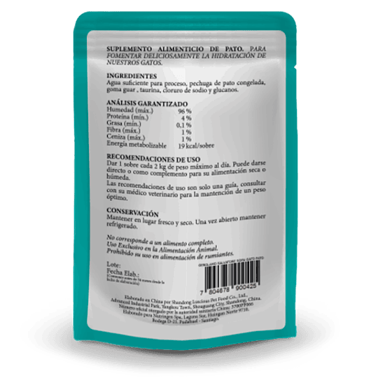 Alimento húmedo Sopa para gatos Gerolamo Salvatore pato