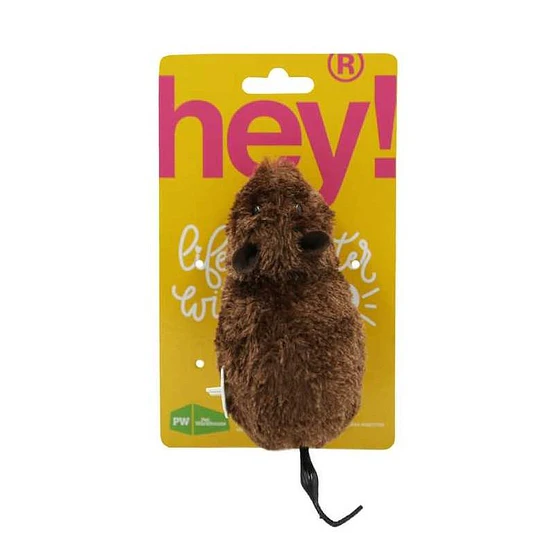 Juguete para gatos ratón a cuerda Hey!