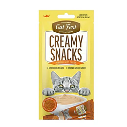 Creamy Snacks para gatos Cat Fest salmón y caviar