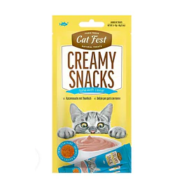 Creamy Snacks para gatos Cat Fest atún y caviar