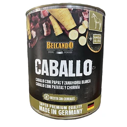 Alimento húmedo en lata para perros Belcando  caballo, papas y zanahoria