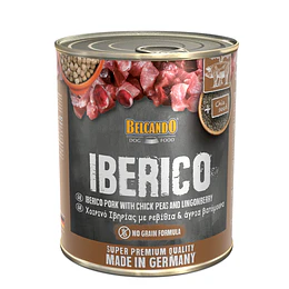 Alimento húmedo para perros en lata Belcando cerdo ibérico, garbanzos y arándanos 
