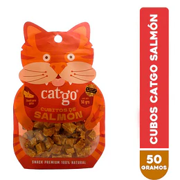 Snack para gatos cubitos de salmón Catgo 50 grs