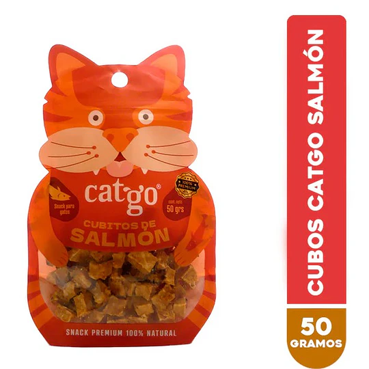 Snack para gatos cubitos de salmón Catgo 50 grs