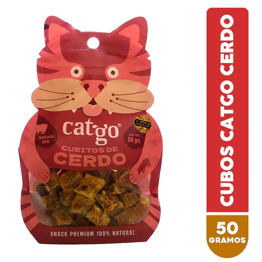 Snack para gatos cubitos de cerdo Catgo 50 grs